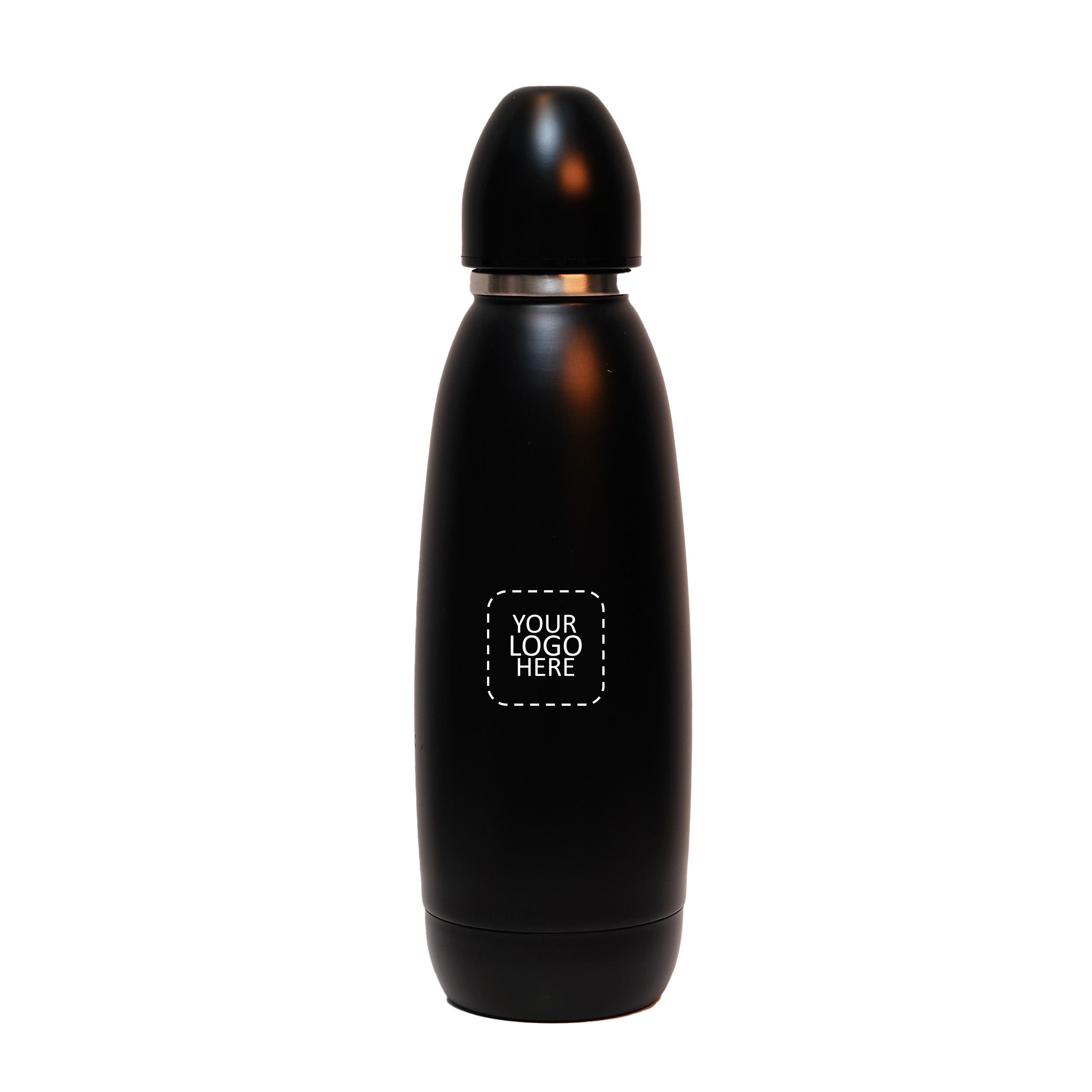 Black Cruet - 500ml Bullet Bottle With Logo